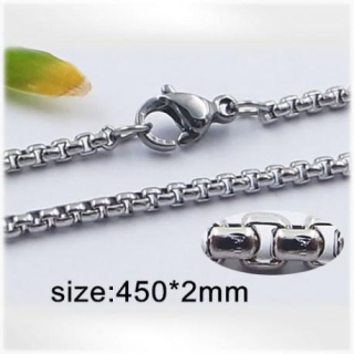 Ocelový náhrdelník - Hmotnost: 7.2 g, 450*2mm